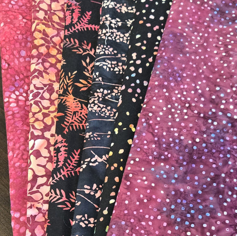 Matt's Mystery Bundles -  5.4 yards - Batiks #9 - Assorted Remnants