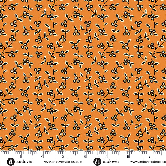 Andover Midnight Moon 1530 O Pumpkin Vine By The Yard