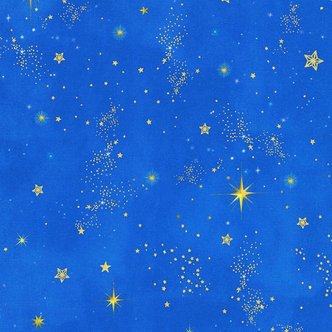 Kaufman Holy Night 22462 72 Cobalt Stars By The Yard