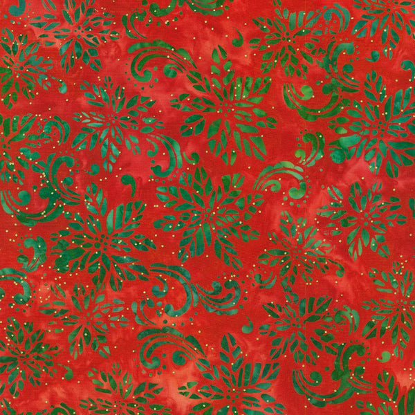 Kaufman Artisan Batiks Joyful Holidays 22639 3 Red By The Yard