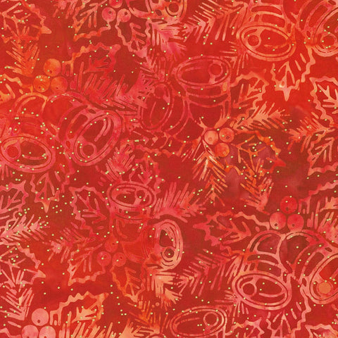 Kaufman Artisan Batiks Joyful Holidays 22641 91 Crimson By The Yard