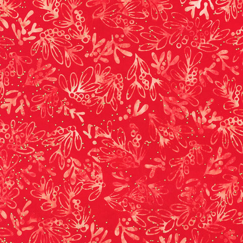 Kaufman Artisan Batiks Joyful Holidays 22643 93 Scarlet By The Yard