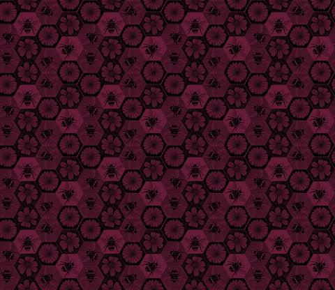 Northcott Indelible Ink AMT1005 26L Mulberry Busy By The Yard