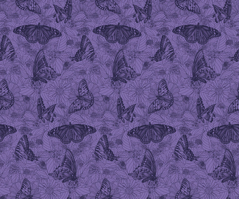 Northcott Indelible Ink AMT1006 63V Blueberry Winging It By The Yard