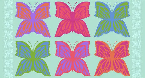 Northcott Overdressed AMT154 75V Pale 6 O'clock 24" PANEL By The PANEL (Not Strictly By The Yard)