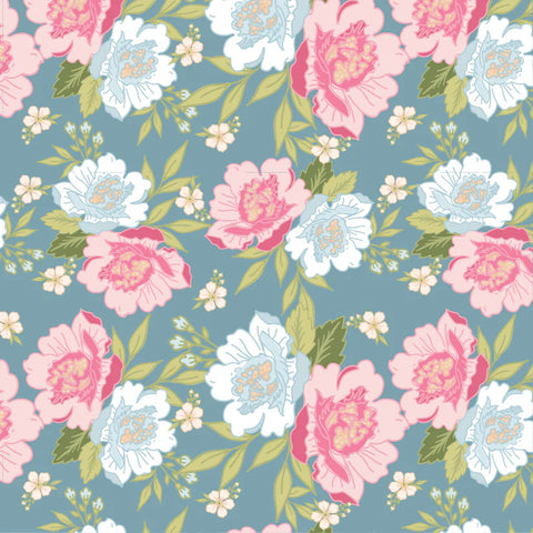 Poppie Cotton Stolen Moments SM25302 Alexis Bleu By The Yard