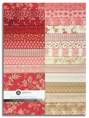 Andover Pre-Cut 42 Piece 10" Squares  - Little Sweetheart