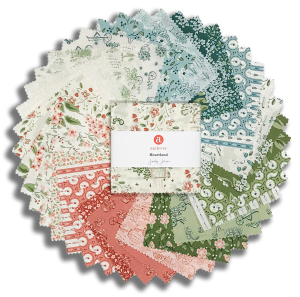 Andover Pre-Cut 42 Piece 5" Charm Squares - Heartland