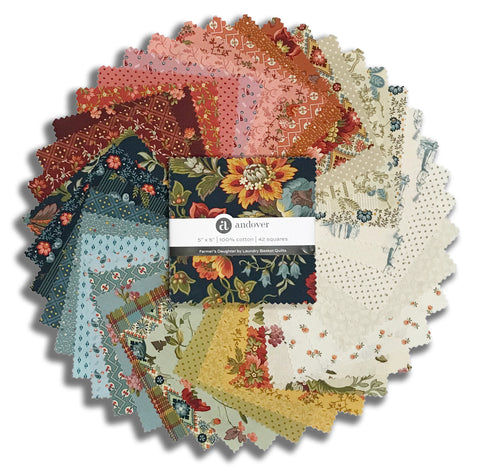 Andover Pre-Cut 42 Piece 5" Charm Squares - Farmer's Daughter