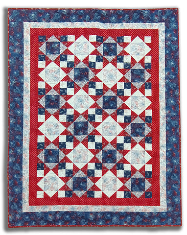 Americana 69" x 53" Fully Finished King Crown Quilt