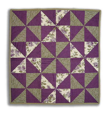 Pinwheel Charm Wall Hanging 25 x 25" Fully Finished - Lilac Ridge -