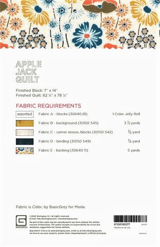 APPLE JACK - BASICGREY Quilt Pattern 027 DIGITAL DOWNLOAD