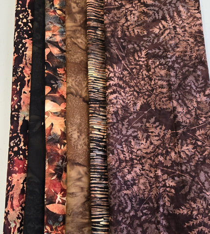 Matt's Mystery Bundles -  4.86 yards  - Autumn Batiks # 6 - Assorted Remnants