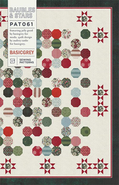 BAUBLES & STARS - BASICGREY Quilt Pattern 061 DIGITAL DOWNLOAD