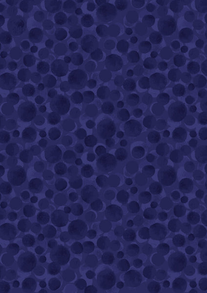Lewis & Irene Bumbleberries BB028 Navy Blue By The Yard