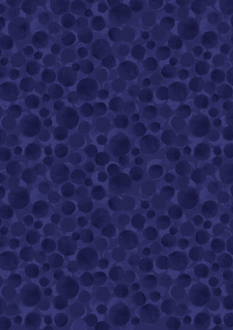 Lewis & Irene Bumbleberries BB028 Navy Blue By The Yard