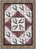 Hoffman Bali Batiks Pre-Cut 12 Block Log Cabin Quilt Kit - Skipping Rocks - BASALT