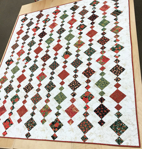 Beads BUNDLE Quilt Kit - Includes Jordan Christmas Blossom Pre-cut Fat Eighths