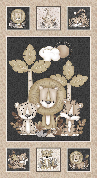 Henry Glass & Co. Big Kitties 1641P 49 Multi Big Kitty 24" PANEL By The PANEL (Not Strictly By The Yard)