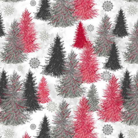 Blank Quilting Holiday Style 3392 90 Light Gray Pine Tree By The Yard