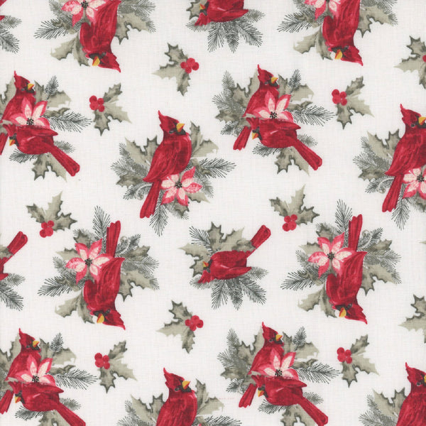 Blank Quilting Holiday Style 3395 01 White Cardinals By The Yard