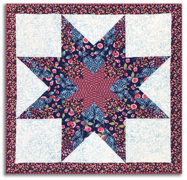Fully Finished Lone Star Wall Hanging - Blissful Blooms #2