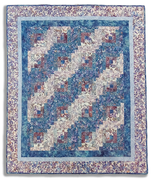 Log Cabin 55 x 64" Fully Finished Sample Quilt - Soft & Sweet