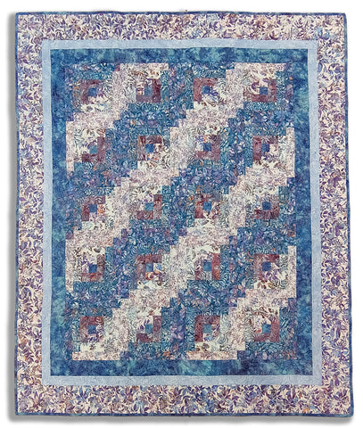 Log Cabin 55 x 64" Fully Finished Sample Quilt - Soft & Sweet