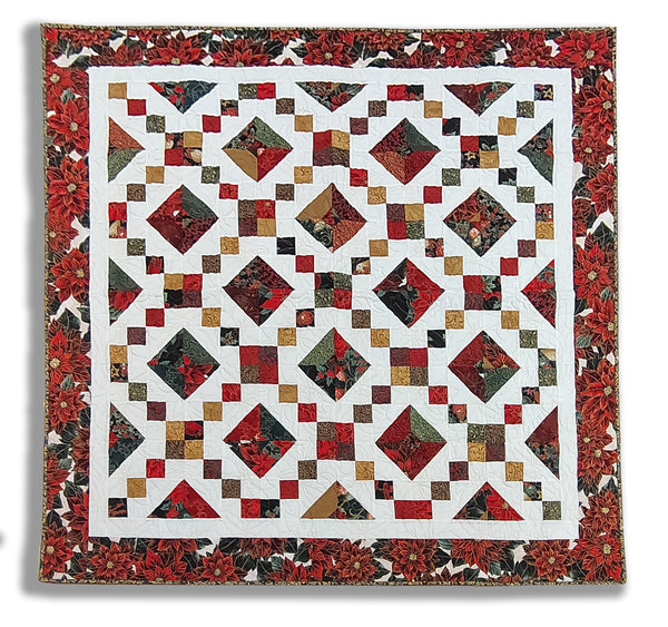 Buckeye Beauty 58 x 59" Fully Finished Sample Quilt - Jingle Bells