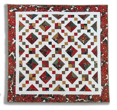Buckeye Beauty 58 x 59" Fully Finished Sample Quilt - Jingle Bells