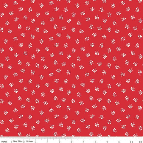Riley Blake Red Hot C11690 Red Posy By The Yard 4 YARDS