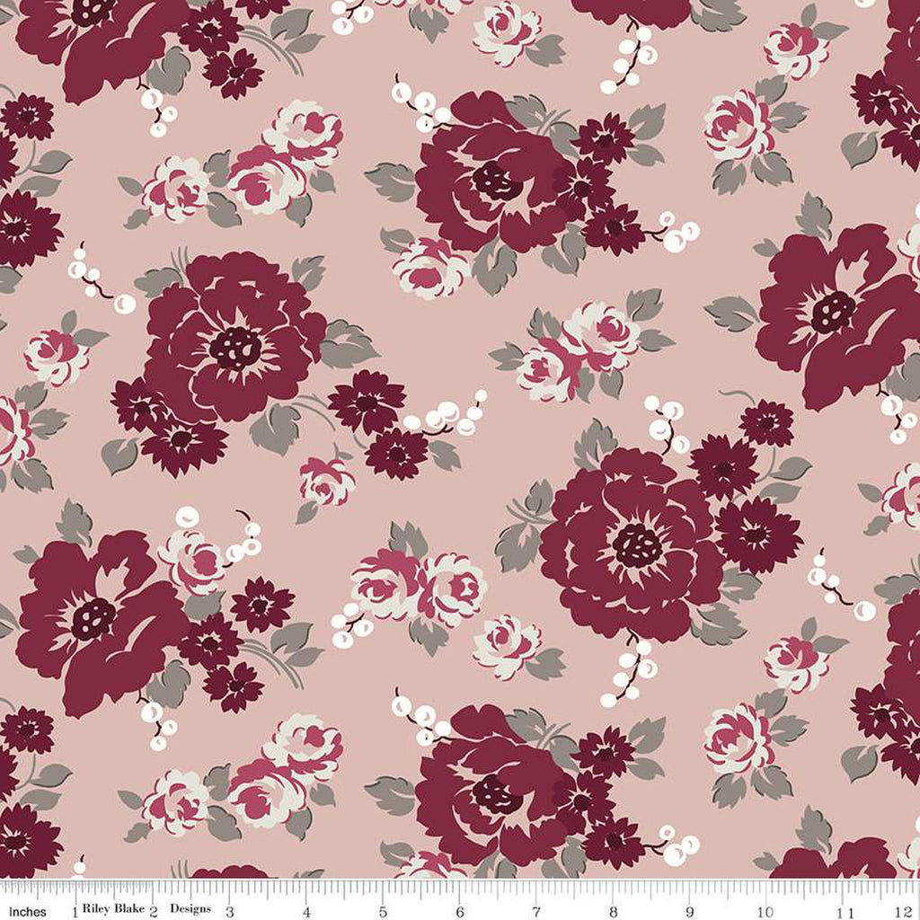 Riley Blake quilting fabric Ciao Bella Blush Floral 1 Yard Bundle 6 Pcs