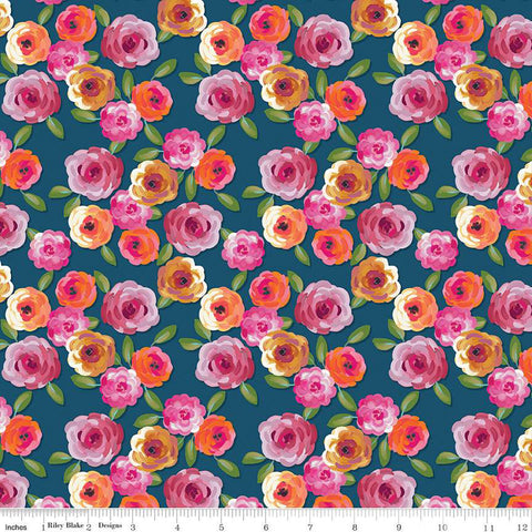 Riley Blake Poppies & Plumes C14291 Floral Oxford By The Yard
