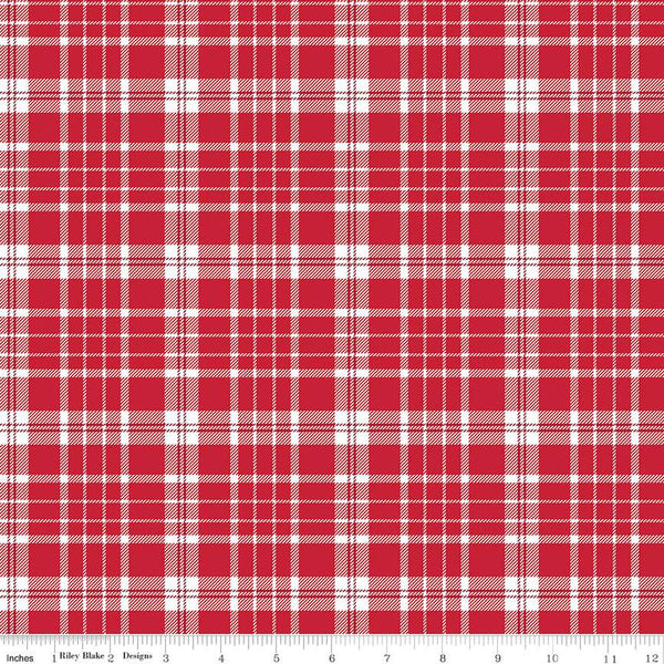 Riley Blake American Beauty C14443 Red Plaid By The Yard