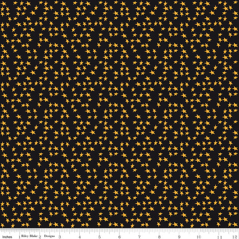 Riley Blake Beggar's Night C14504 Black Stars By The Yard