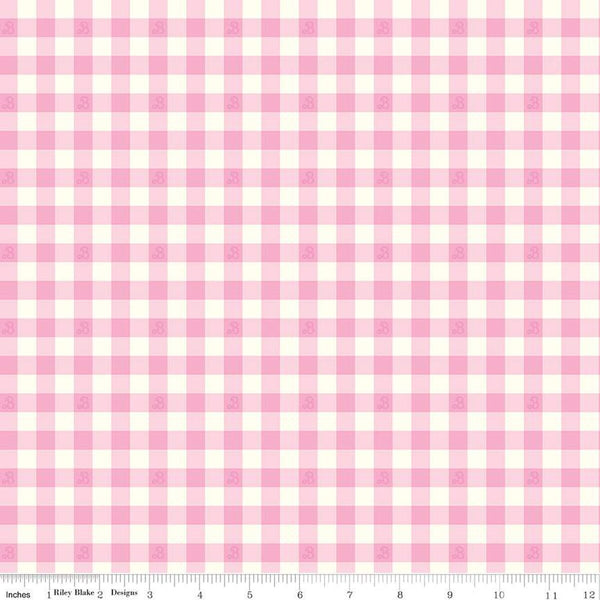 Riley Blake Barbie World C15024 Pink Gingham By The Yard