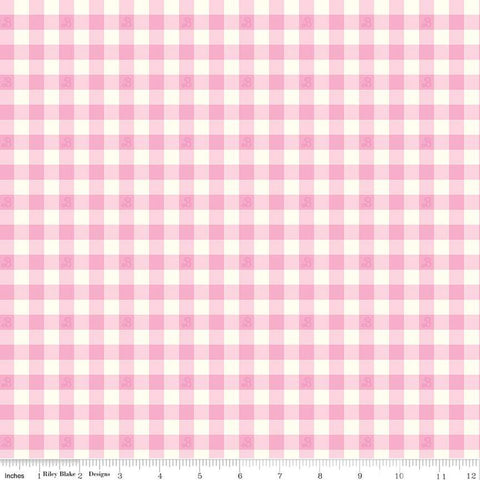 Riley Blake Barbie World C15024 Pink Gingham By The Yard