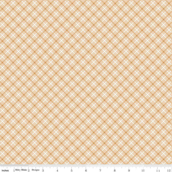 Riley Blake Special Delivery C15281 Brown Plaid By The Yard