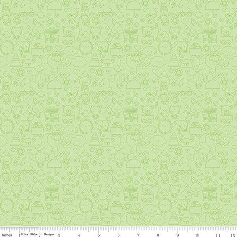 Riley Blake Bundle Of Joy C15293 Green Tone-On-Tone By The Yard