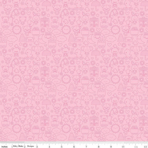 Riley Blake Bundle Of Joy C15293 Pink Tone-On-Tone By The Yard