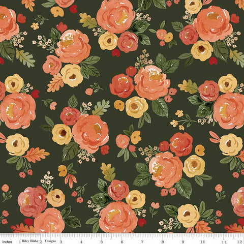 Riley Blake Happy Fall Days C16340 Forest Main Print By The Yard