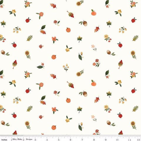 Riley Blake Happy Fall Days C16345 Cloud Fall Things By The Yard