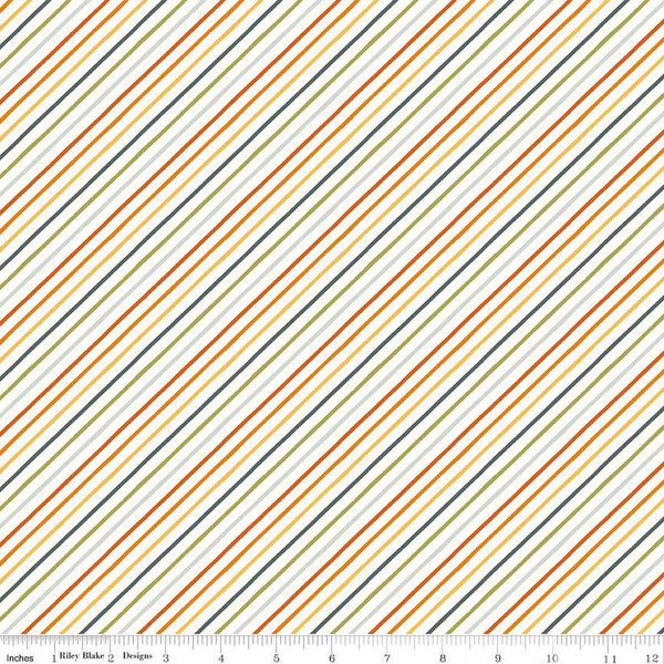 Riley Blake Happy Fall Days C16346 Multi Stripe By The Yard