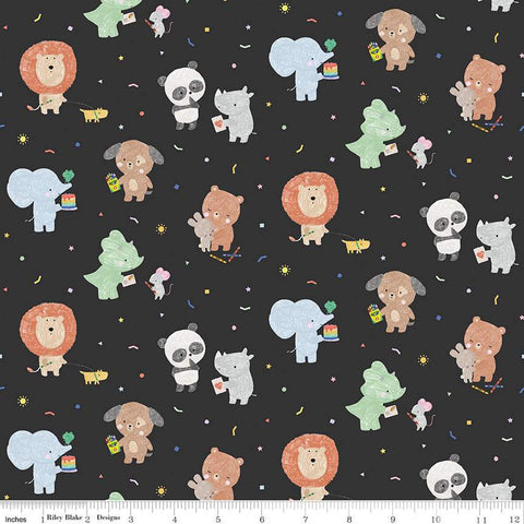 Riley Blake New Box Of Crayons C16510 Black Main Print By The Yard