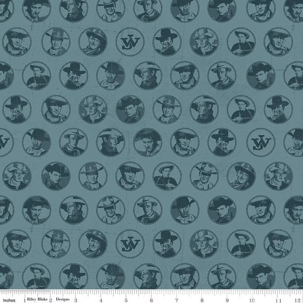 Riley Blake John Wayne American West C16622 Denim Circles By The Yard