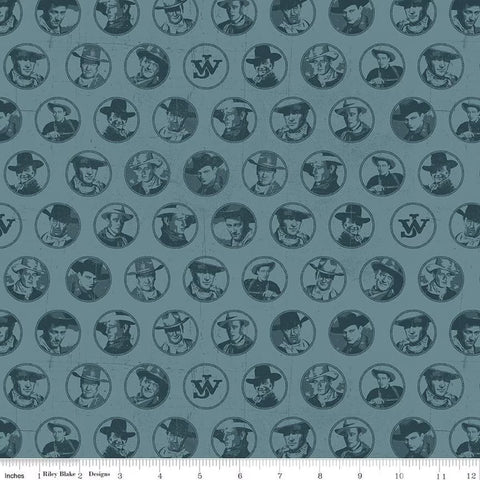 Riley Blake John Wayne American West C16622 Denim Circles By The Yard