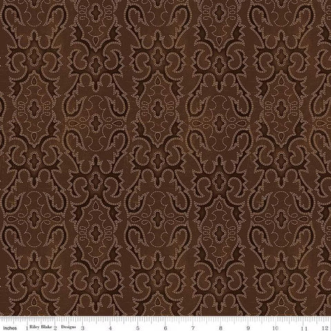 Riley Blake John Wayne American West C16624 Brown Boot Stitching By The Yard