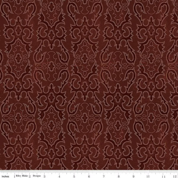 Riley Blake John Wayne American West C16624 Marsala Boot Stitching By The Yard