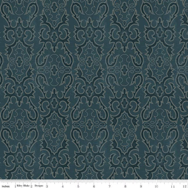 Riley Blake John Wayne American West C16624 Navy Boot Stitching By The Yard