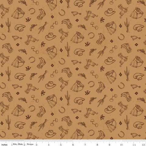 Riley Blake John Wayne American West C16625 Tan Icons By The Yard